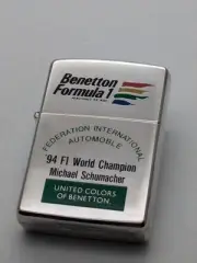 Zippo Lighter Benetton Formula 1 Michael Schumacher 1994 30