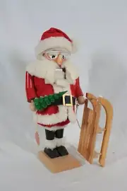 ORIGINAL STEINBACH HAPPY SANTA WITH SLED NUTCRACKER #S601 16" TALL NEW W TAG