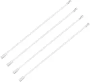 [Homoyoyo] 4pcs Shutter Rotary Rod Office Blinds Rod Blinds Pulling Rods Curtain Accessory Blind Wand Blind Rod Clear Curtain Rod Transparent Blinds Handle Stick with Hook Plastic White
