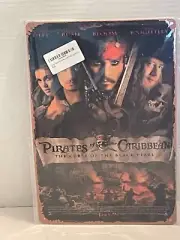 PIRATES of the CARIBBEAN Johnny Depp O. Bloom Curse of The Black Pearl Tin Sign