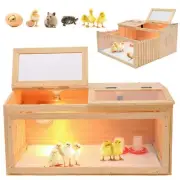 Large Chicken Brooder Box for Chick,Wooden Brooder Box 32" with Bulb Set and ...