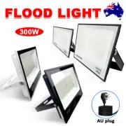 12000LM LED Flood Light 300W AU Plug IP66 Cool White Outdoor Garden Floodlight