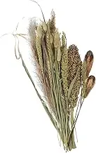 Bundle of Faux and Dried Broomcorn Decor for Living Table Natural Dried Flowers for Home Decoration DIY Vase Fillers Rustic and Style