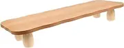 Operitacx Wooden Monitor Riser for Desk Ergonomic Computer Stand with Integrated Storage Shelf Stylish and Sturdy Design for Use Elevate Your Workspace Efficiency