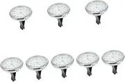 ULTECHNOVO 8 Sets Car Luminous Clock Car Dashboard Watch Clip on Clock Car Analog Stick on Clock for Vent Thermometer Car Clock Mini Adhesive Clock Automatic Analog Clock Clocks White