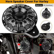 CNC Black Horn Speaker Cover For Harley Touring Road King Softail Big Twin 91-23