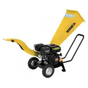 Wood Chipper Mulcher Grinder for Farming. 7HP Petrol, Yellow.