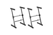 2x Hercules Adjustable Autolock Z Type Music Piano Keyboard Stand Holder Rack BK