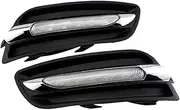 1 Pair 12V Car Front LED Drl Daytime Running Light Compatible With Nissan Teana J32 2011 2012 Fog Driving Lamp Turn Signal Styling(Turn to flash,White yellow)