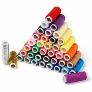 Polyester Thread Spool Spun Sewing Assorted Color Supplies Quilting 100 Pcs Set