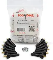 Wheel Accessories Parts PDQ Brand TPMS 12 PC OEM Sensor Service Kit Snap-in Tire Rubber Valve Stems Fits Jeep Cherokee 2014-Pres Ram 1500 2014-2017 1500 Classic 2019-Pres 2500 3500 2014-Pres