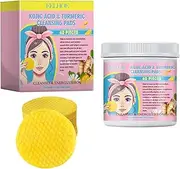 Balance Skin Oil and Water with Turmeric Cleansing Pads （40 pads a pack）- Brighten and Nourish Your Skin with Natural Ingredients
