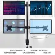 Quad Monitor Desk Mount 4 Monitor Stand Adjustable Screen Stand Can Tilt Swivel