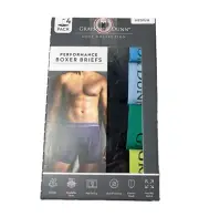 GRAYSON & DUNN GOLF COLLECTION MENS 4 PACK PERFORMANCE BOXER BRIEFS SMALL