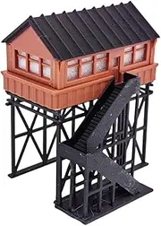 Outland Models Train Railway Layout Station Overhead Signal Box/Tower N Scale
