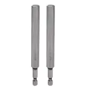 2pcs H10.0 Hex Head Drill Bit Wrench 10mm Flat Tip 1/4" Shank 150mm Long