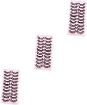 FOMIYES 3sets Natural Look Fake Lashes for Women Self Adhesive Fluffy Eyelashes Magnetic Eyelash Clusters 10pairs*3