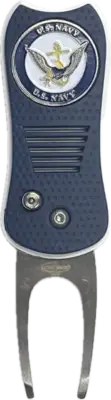 U.S. Navy Switchblade Golf Divot Tool - Navy/White