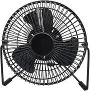 Fenteer LED USB Time Clock Fan Desk Fan USB Real Time Fan Table Fan Handheld Fan Mini Portable Fan for Dorm Room Indoor Travel Car Camping, 4 Inch Temperature