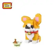 LOZ Micro Building Block Corgi Dog 8605 Assembly Toy