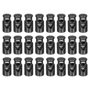 24pcs Metal Cord Locks, 0.23" Diameter Spring Loaded Stop Toggle Fastener