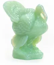 Mosser USA Jade Jadeite Green Solid Art Glass Turkey Figurine 2.5"