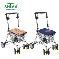 在飛比找蝦皮商城優惠-【耆妙屋】日本SHIMA BENRI 中型購物車-老人推車 