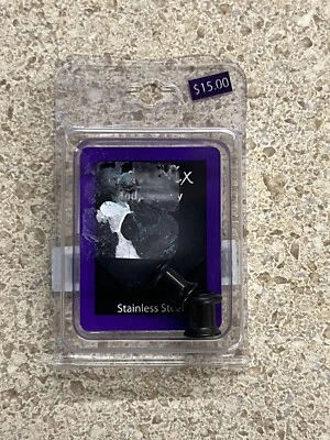 Transfix 2G Black Tunnel Pair Body Jewelry Ear Gauge New
