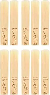 Normal Level G Clarinet Reeds Strength 2.5 for Beginners, 10pcs/ Box Multicolor457 Strength 2.5