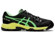 Asics GEL-PEAKE Cricket Rubber Shoe Black/Bright Lime