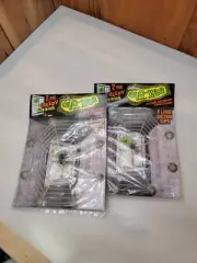 Vtg 1989 Plastic Glow in the Dark SPIDER WEB Halloween DECORATIONS RARE NEW