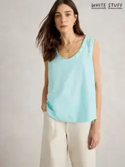 White Stuff Blue Cotton Ava Vest (W38211) | $58