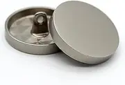 5pcs Metal Shank Sewing Buttons for Craft Button for Clothing Decoration DIY Handmaking Accessories (Matte Silver, 25mm)