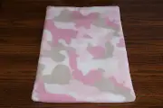 New Pink Camo #2 Fleece Dog Cat Pet Carrier Crate Bed Blanket Pad FREE S/H! BCR