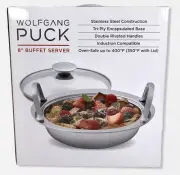 Wolfgang Puck Stainless Steel 8" Buffet Server Factory Sealed NEW