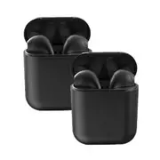 2 Packs Wireless Earbuds inPods 12 Touch Control Bluetooth 5.0 Earbuds Earphone with Storage Case-Black