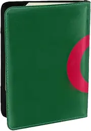 [JEJEA] Flag of Algeria Print Travel Organizer Credit Cards Case Passport BookPassport Holder Cover Wallet forTraveling,, Black, One Size