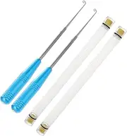 Happyyami 2Pcs Fish Hook Remover Tool Multifunctional Detacher for Removal Durable Stainless Steel Fishing Equipment with Magnetic Bottom for Freshwater and Saltwater