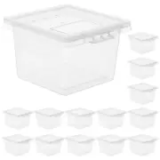 20 Pcs Pet Feeding Box Turtle Tank Reptile Gecko Holding Container