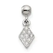 Sterling Silver Mio Memento Cz Dangle Charm