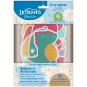 Dr. Brown’s CleanUp Sit & Splash Non-Slip Bath Stickers, Dinosaur Theme, Bathtub