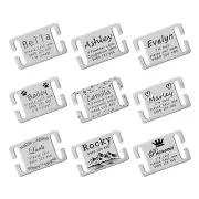 Custom Pet Tag ID Tag Dog Cat Quite Slider Silent Collar Personalized Engraved T