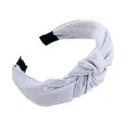 3PCS Bohemian Style Solid Color Cross Knotted Hairbands For Women Travel Beach Headband Retro Chiffon Hair Hoop Bezel Headdress