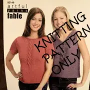 New Artful Yarns 92146 Fable Cable Front Tank and Tee Sweater Knitting Pattern