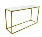 Agni Marble Top Gold Legs Console Table