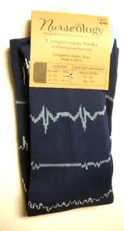 Compression Socks By Nurseology, Medical Theme, S/M, 20-30mmHg, Brand New