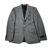 Tommy Hilfiger Weave Sport Coat Mens 36S 36 Grey Modern-Fit Stretch $295