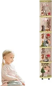 Plush Toy Organizer Tube, Stuffed Animal Holder for Kids Room, Clear Basket Bucket Holder Vertical Shelf Aesthetic for Living Nursery Play Bedroom Closet Home