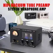 Vacuum Tube Preamp Stereo 4-way HiFi Audio Switcher Box Desktop Headphone Amp US