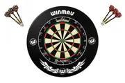 Winmau Blade 6 DUAL CORE Dart Board + Extreme Dartboard Surround + Darts